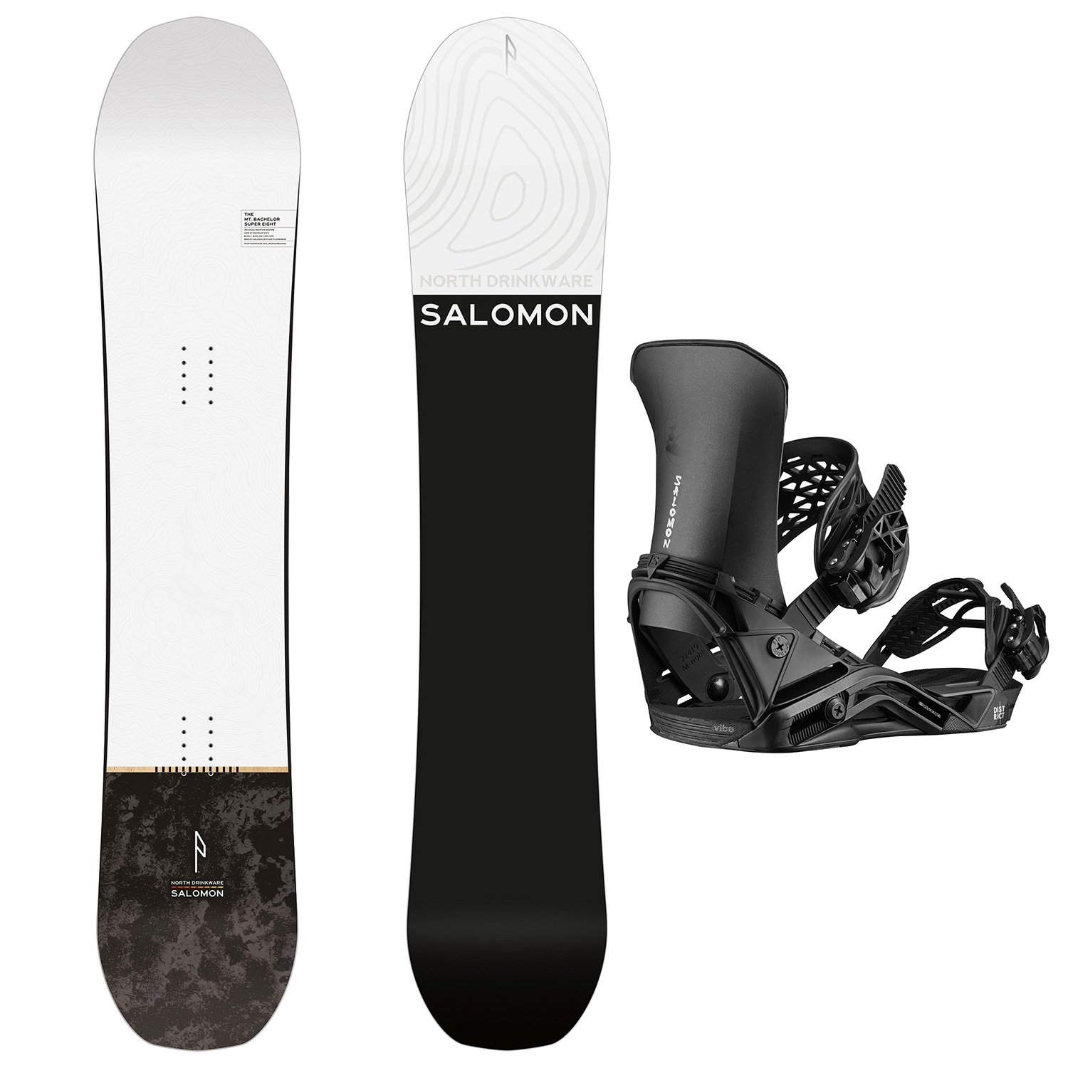 Salomon Super 8 All Mountain Powder Snowboard Package Snowboard