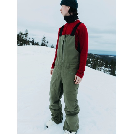 Burton Reserve Mens Bib Pant Forest Moss Snowboard Pants