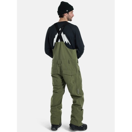 Burton Reserve Mens Bib Pant Forest Moss Snowboard Pants