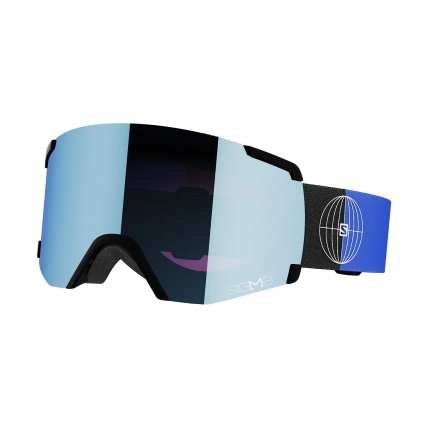 Salomon S/View Sigma Ski Goggles Black Huck Knife Blue Lens