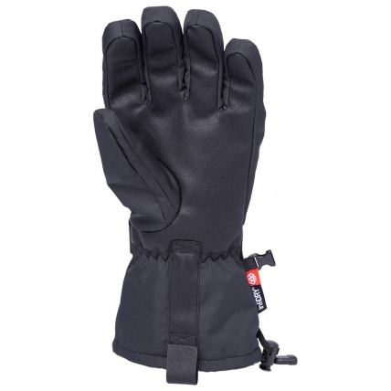 686 Vortex Black Mens Gauntlet Snow Gloves