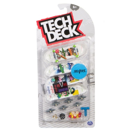 Tech Deck Fingerboard Deluxe Assorted 4 Pack Revive