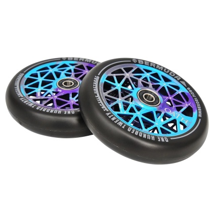 Bermuda 120mm x 24mm Blue Purple Titanium Scooter Wheel