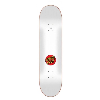 Santa Cruz Classic Dot 8.0 White Skateboard Deck