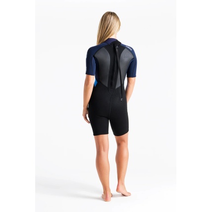 C-Skins Womens Element 3:2 Shorti Wetsuit Black Slate Azure Blue