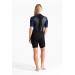 C-Skins Womens Element 3:2 Shorti Wetsuit Black Slate Azure Blue