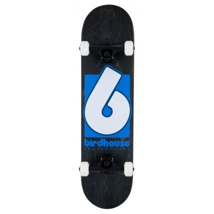 Birdhouse Stage 3 B Logo Black Blue 8.0 Skateboard Complete