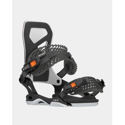 Rome Vice Black Orange Mens AsymWrap Snowboard Bindings