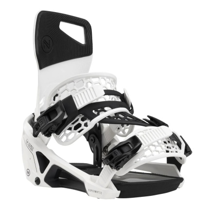 Nidecker Supermatic White Unisex Step In Snowboard Bindings