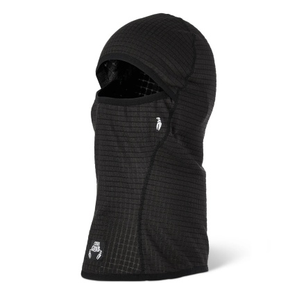 Crab Grab Clawva Black Waffle Fleece Balaclava