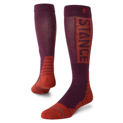 Stance OG Mid Wine Merino Blend Snow Socks