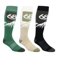 686 - Mens 3 Pack Snow Caps Earth Tones Snow Socks