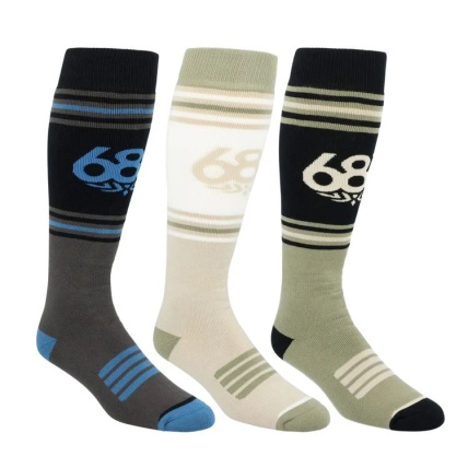 686 Mens 3 Pack Gameday Dusty Pack Snow Socks